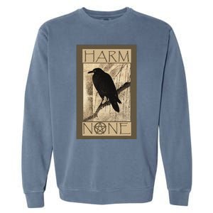 Harm None Wiccan And Pagan Garment-Dyed Sweatshirt