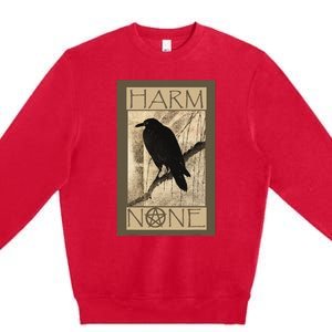 Harm None Wiccan And Pagan Premium Crewneck Sweatshirt