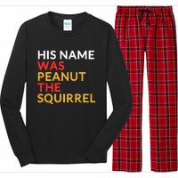 His Name Was Peanut The Squirrel Justice For Peanut 2024 Long Sleeve Pajama Set