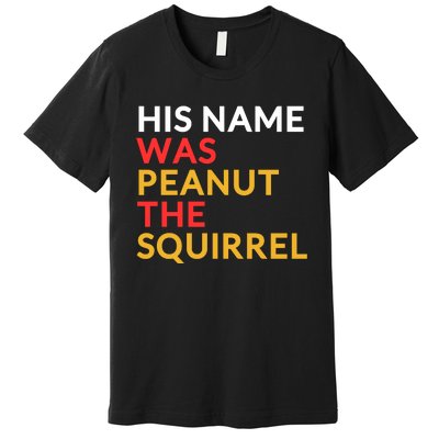 His Name Was Peanut The Squirrel Justice For Peanut 2024 Premium T-Shirt