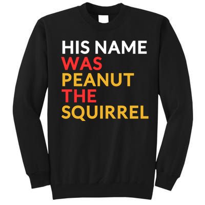 His Name Was Peanut The Squirrel Justice For Peanut 2024 Tall Sweatshirt