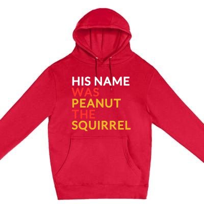 His Name Was Peanut The Squirrel Justice For Peanut 2024 Premium Pullover Hoodie