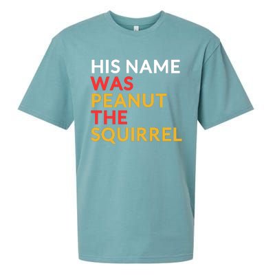 His Name Was Peanut The Squirrel Justice For Peanut 2024 Sueded Cloud Jersey T-Shirt