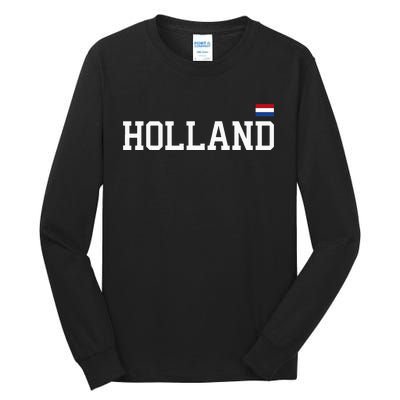 Holland Netherlands Women Dutch Flag Orange Tall Long Sleeve T-Shirt