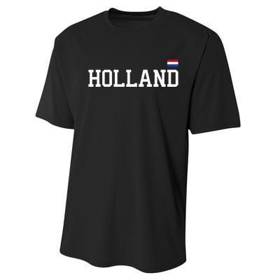 Holland Netherlands Women Dutch Flag Orange Performance Sprint T-Shirt