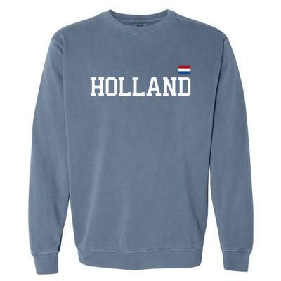 Holland Netherlands Women Dutch Flag Orange Garment-Dyed Sweatshirt