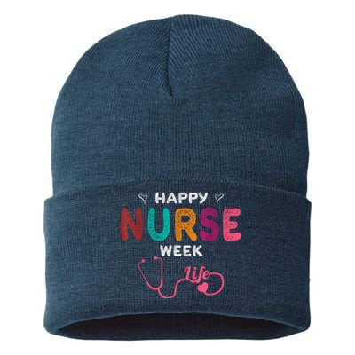 Happy Nurse Week Sustainable Knit Beanie