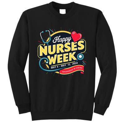 Happy Nurses Week And Day 2024 Superheroes In Scrubs B Sweatshirt