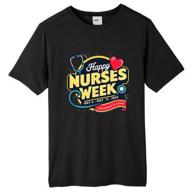 Happy Nurses Week And Day 2024 Superheroes In Scrubs B Tall Fusion ChromaSoft Performance T-Shirt