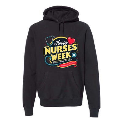 Happy Nurses Week And Day 2024 Superheroes In Scrubs B Premium Hoodie