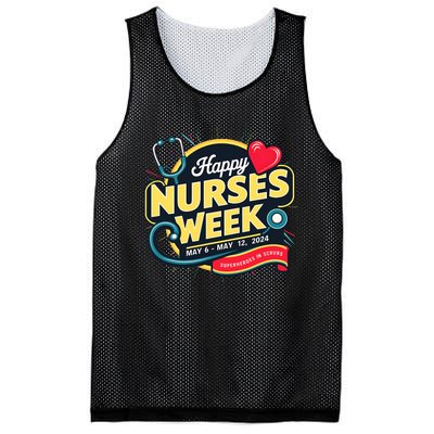 Happy Nurses Week And Day 2024 Superheroes In Scrubs B Mesh Reversible Basketball Jersey Tank