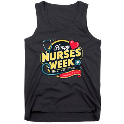 Happy Nurses Week And Day 2024 Superheroes In Scrubs B Tank Top