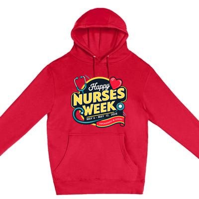 Happy Nurses Week And Day 2024 Superheroes In Scrubs B Premium Pullover Hoodie