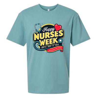 Happy Nurses Week And Day 2024 Superheroes In Scrubs B Sueded Cloud Jersey T-Shirt