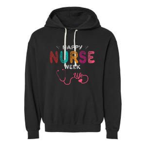 Happy Nurse Week Garment-Dyed Fleece Hoodie