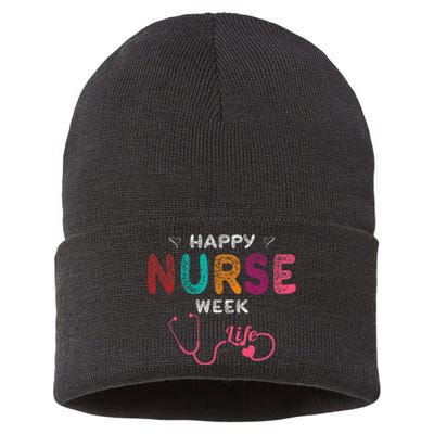 Happy Nurse Week Sustainable Knit Beanie