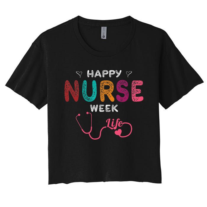 Happy Nurse Week Women's Crop Top Tee