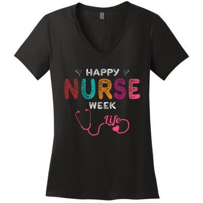 Happy Nurse Week Women's V-Neck T-Shirt