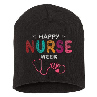 Happy Nurse Week Short Acrylic Beanie