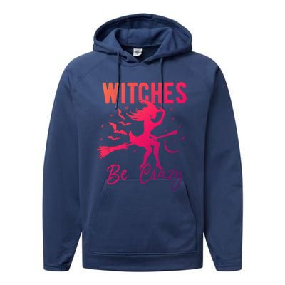 Halloween Night Witches Be Crazy Funny Party Costume Witch Gift Performance Fleece Hoodie