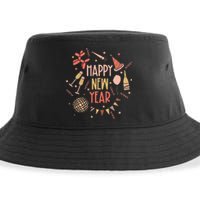 Happy New Year NYE Party 2024 Funny New Years Eve Confetti  Sustainable Bucket Hat