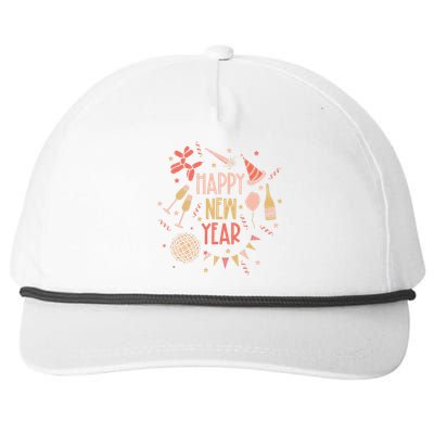 Happy New Year NYE Party 2024 Funny New Years Eve Confetti  Snapback Five-Panel Rope Hat