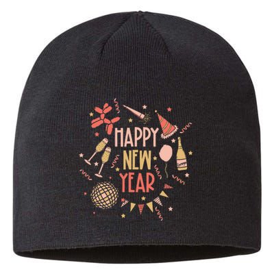 Happy New Year NYE Party 2024 Funny New Years Eve Confetti  Sustainable Beanie