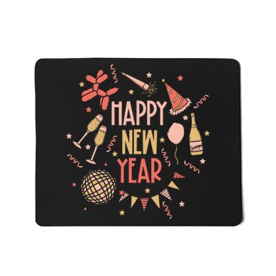 Happy New Year NYE Party 2024 Funny New Years Eve Confetti  Mousepad