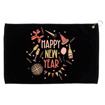 Happy New Year NYE Party 2024 Funny New Years Eve Confetti  Grommeted Golf Towel