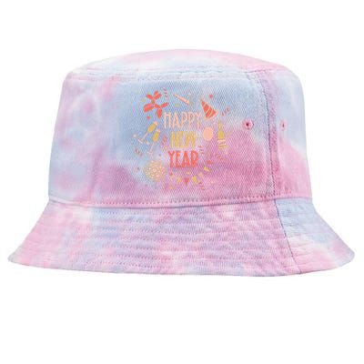 Happy New Year NYE Party 2024 Funny New Years Eve Confetti  Tie-Dyed Bucket Hat