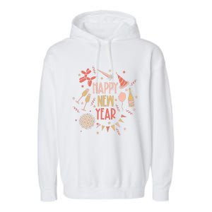 Happy New Year NYE Party 2024 Funny New Years Eve Confetti  Garment-Dyed Fleece Hoodie