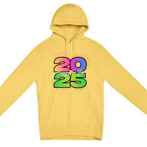 Happy New Year 2025 New Years Party Firework 2025 Loading Cool Gift Premium Pullover Hoodie