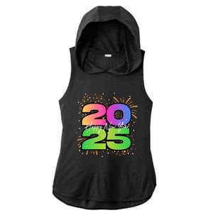 Happy New Year 2025 New Years Party Firework 2025 Loading Cool Gift Ladies PosiCharge Tri-Blend Wicking Draft Hoodie Tank