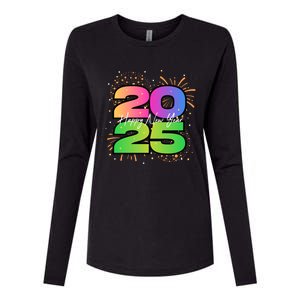 Happy New Year 2025 New Years Party Firework 2025 Loading Cool Gift Womens Cotton Relaxed Long Sleeve T-Shirt