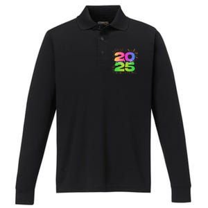 Happy New Year 2025 New Years Party Firework 2025 Loading Cool Gift Performance Long Sleeve Polo