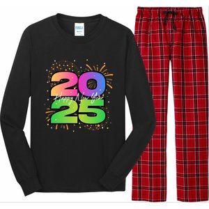 Happy New Year 2025 New Years Party Firework 2025 Loading Cool Gift Long Sleeve Pajama Set