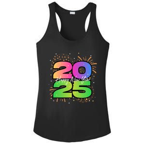 Happy New Year 2025 New Years Party Firework 2025 Loading Cool Gift Ladies PosiCharge Competitor Racerback Tank