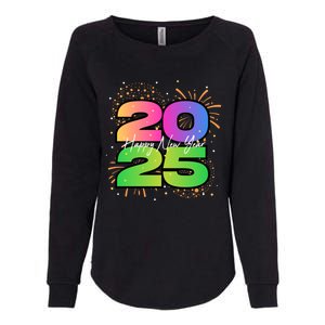 Happy New Year 2025 New Years Party Firework 2025 Loading Cool Gift Womens California Wash Sweatshirt