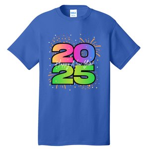 Happy New Year 2025 New Years Party Firework 2025 Loading Cool Gift Tall T-Shirt