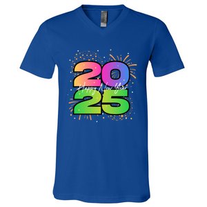 Happy New Year 2025 New Years Party Firework 2025 Loading Cool Gift V-Neck T-Shirt