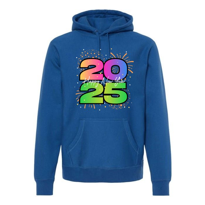 Happy New Year 2025 New Years Party Firework 2025 Loading Cool Gift Premium Hoodie