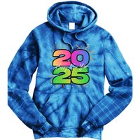 Happy New Year 2025 New Years Party Firework 2025 Loading Cool Gift Tie Dye Hoodie