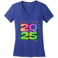 Happy New Year 2025 New Years Party Firework 2025 Loading Cool Gift Women's V-Neck T-Shirt