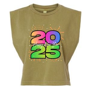 Happy New Year 2025 New Years Party Firework 2025 Loading Cool Gift Garment-Dyed Women's Muscle Tee