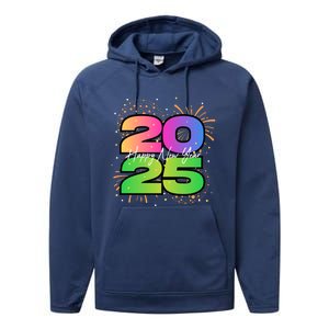 Happy New Year 2025 New Years Party Firework 2025 Loading Cool Gift Performance Fleece Hoodie