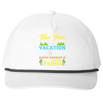 Happy New Year Days Vacation 2025 Making Memories In Tahoe Snapback Five-Panel Rope Hat