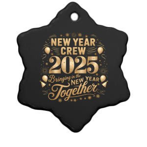 Happy New Year Party 2025 New Year Crew Matching Ceramic Star Ornament