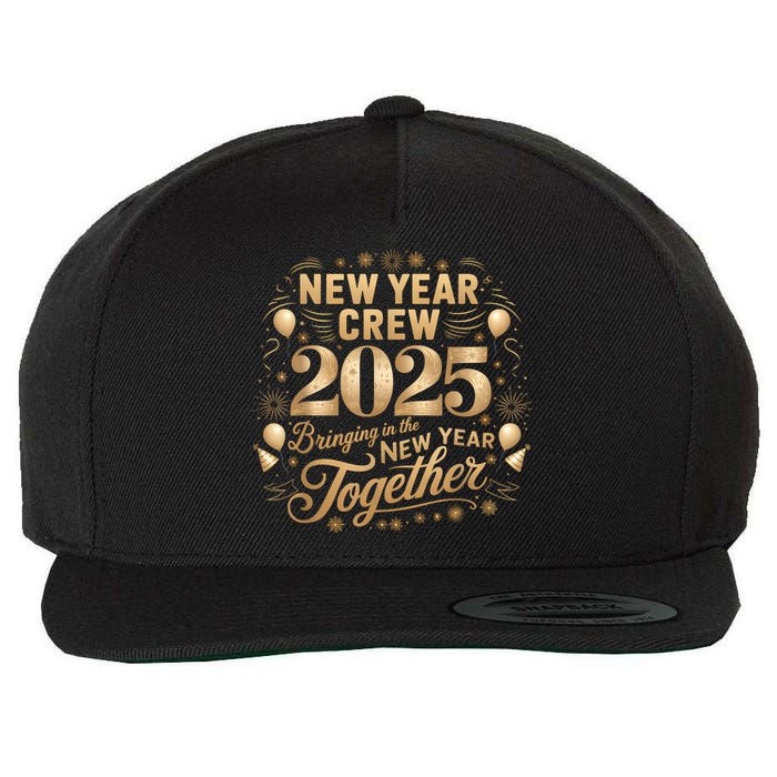 Happy New Year Party 2025 New Year Crew Matching Wool Snapback Cap