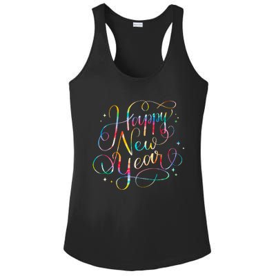 Happy New Years Eve Party Favors 2024 Family Matching Ladies PosiCharge Competitor Racerback Tank