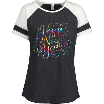 Happy New Years Eve Party Favors 2024 Family Matching Enza Ladies Jersey Colorblock Tee